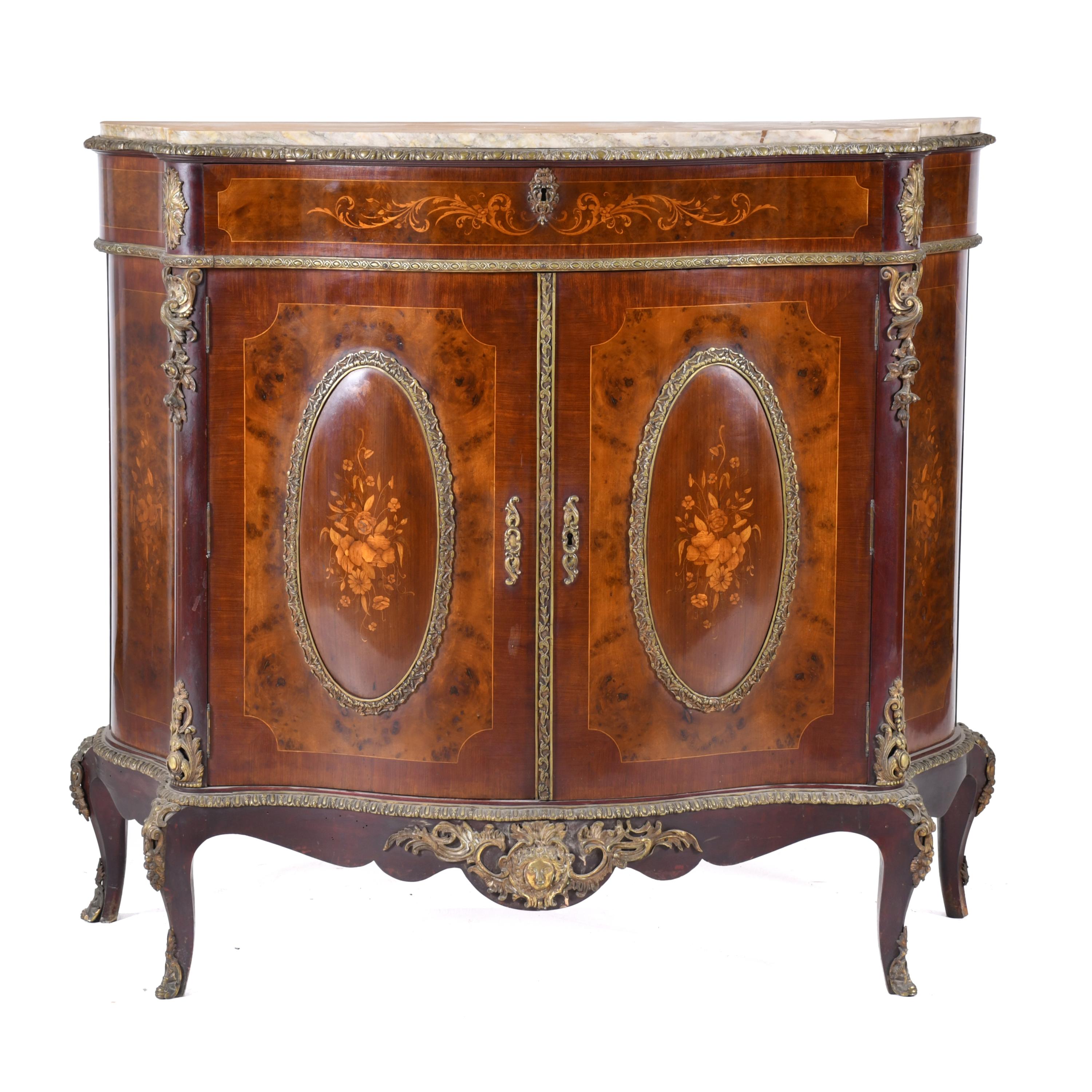 Napoleon III style cabinet, mid 20th century.