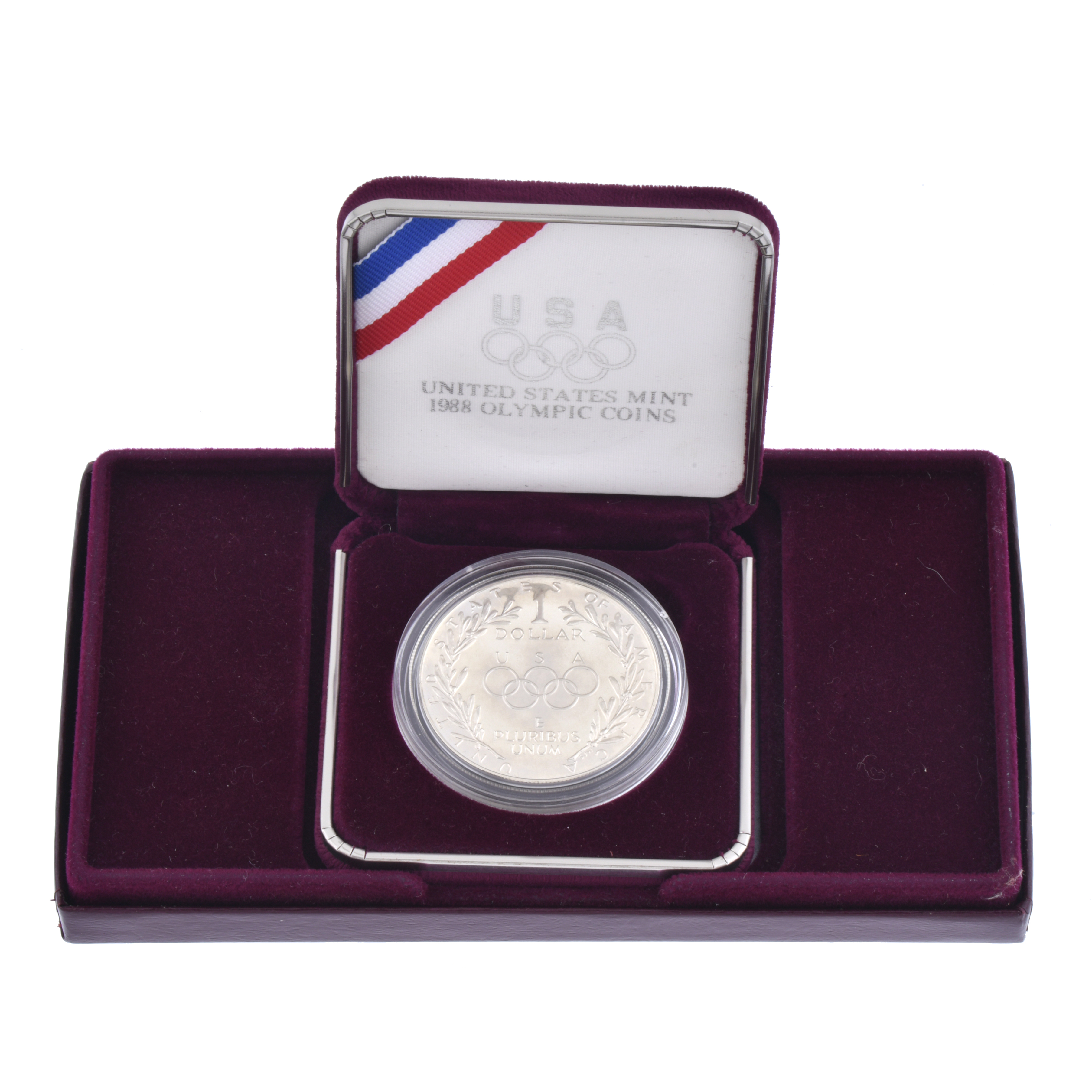 Moneda de un dollar en plata, conmemorativa de las Olimpiad