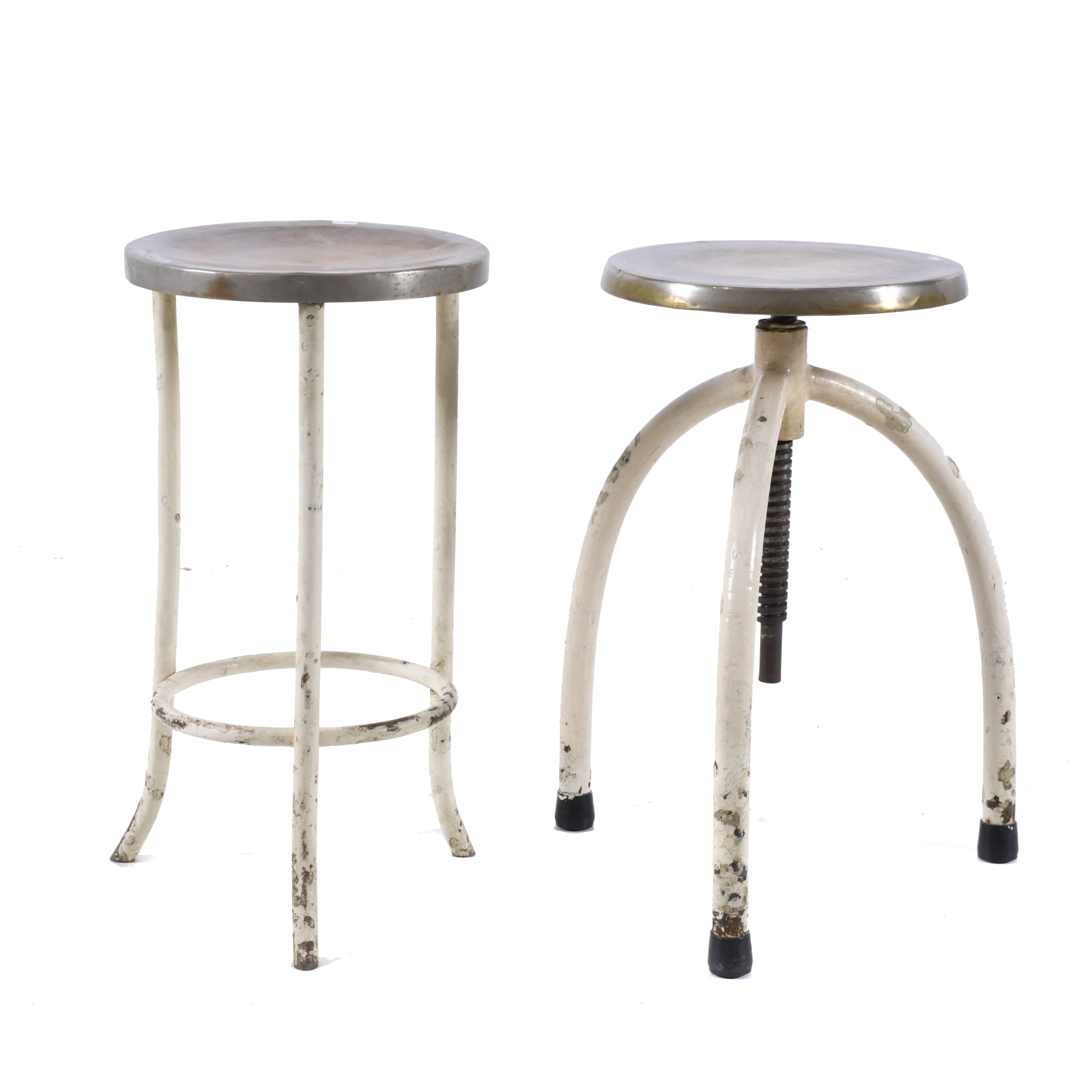 Pair of pharmacy stools, first half 20th century.