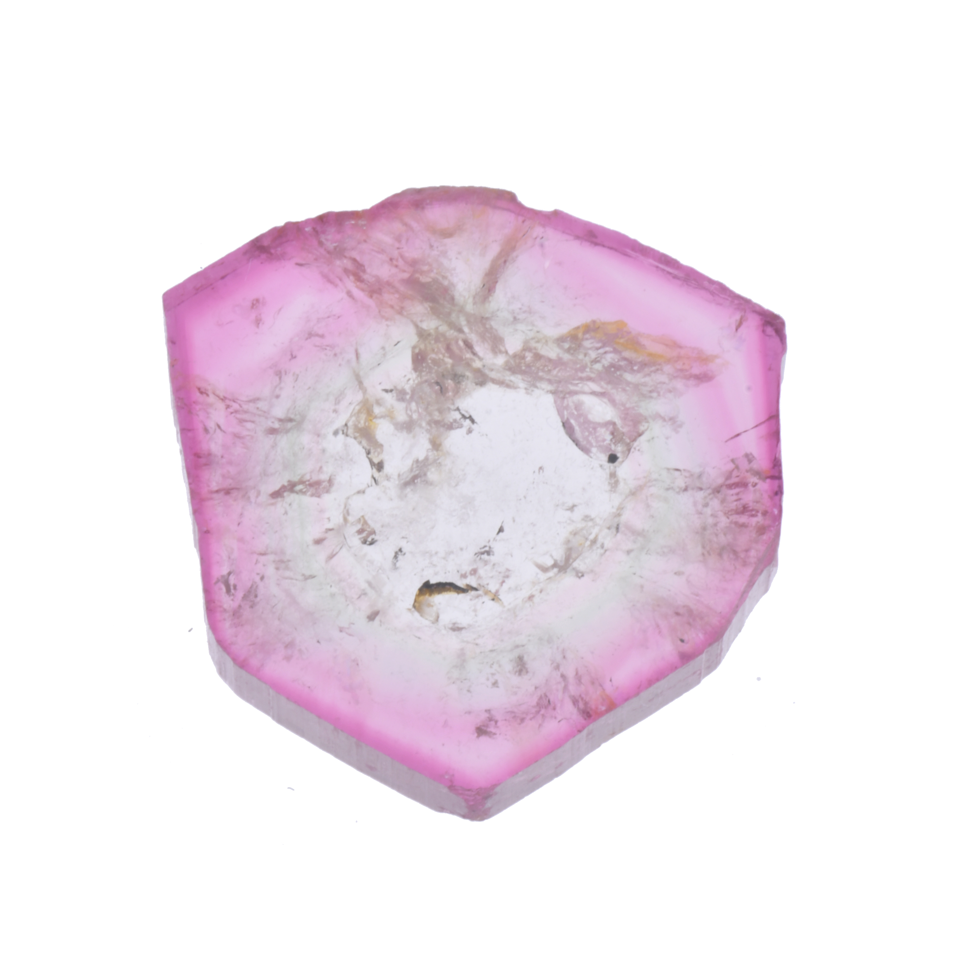 Unmounted ‘watermelon’ uncut tourmaline.