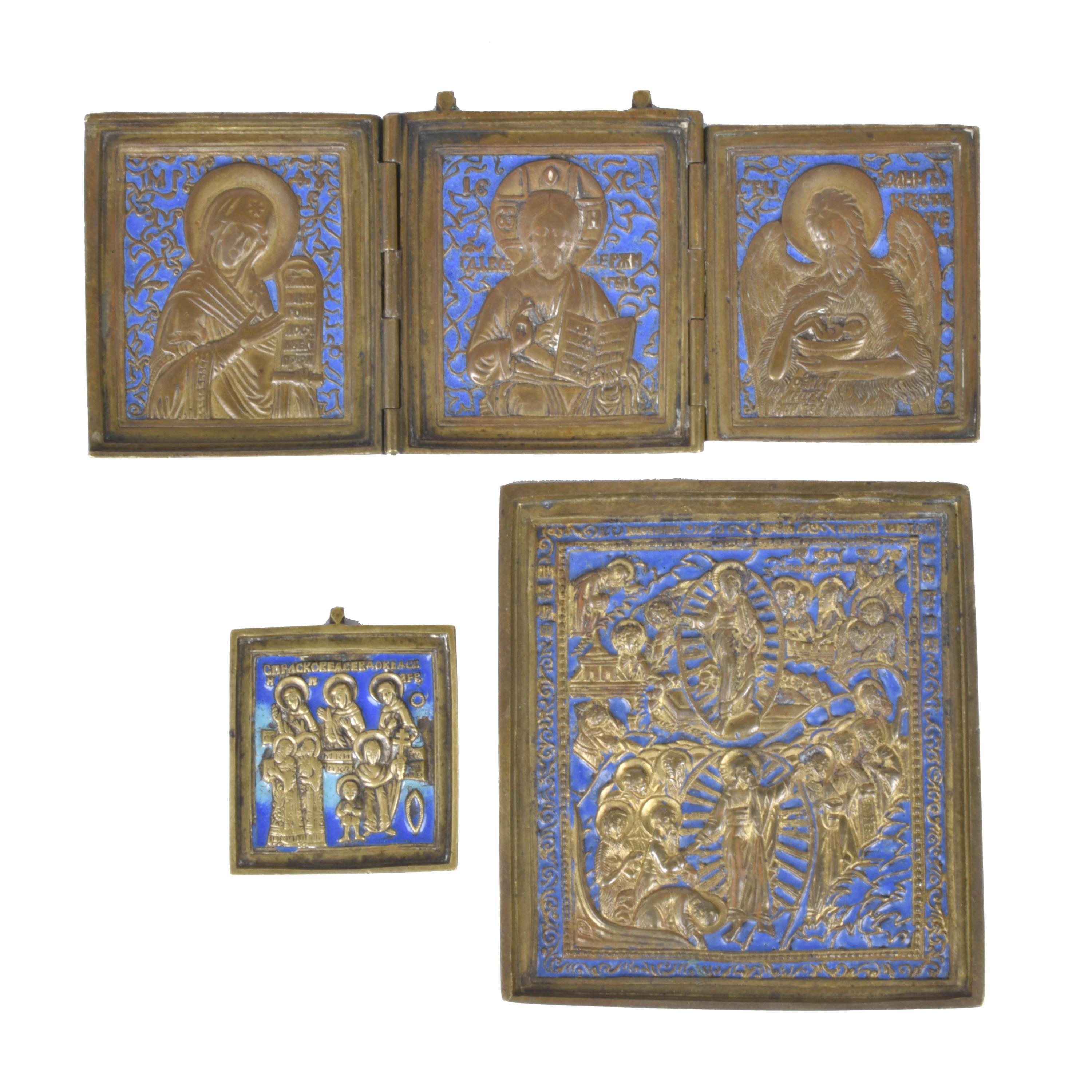 20TH CENTURY RUSSIAN SCHOOL. Lot of three icons.