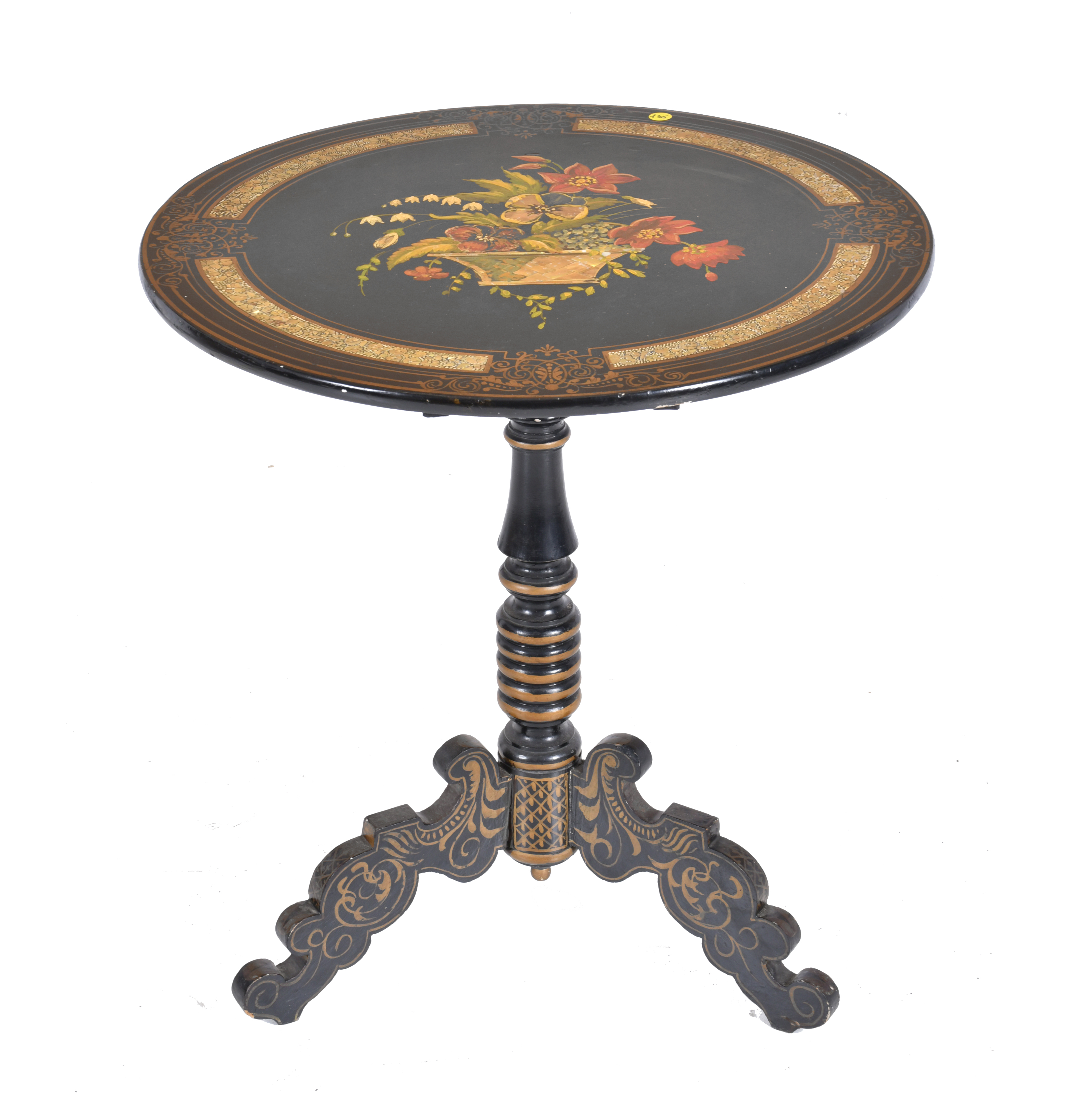 Elizabethan style &#39;tilt-top&#39; pedestal table, 20th century.