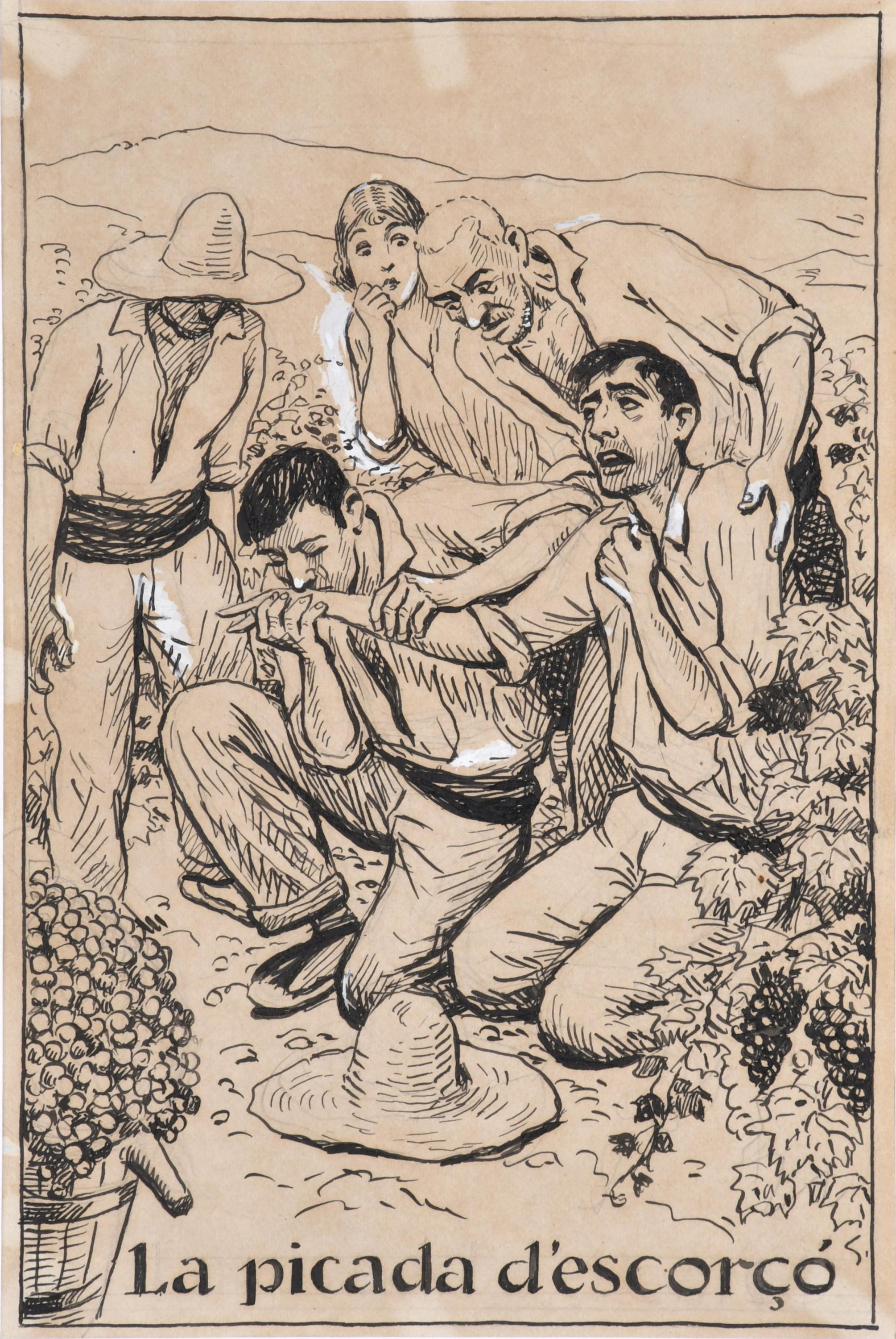 RICARD OPISSO (1880-1966). "La picada d&#39;escorçó", circa 192