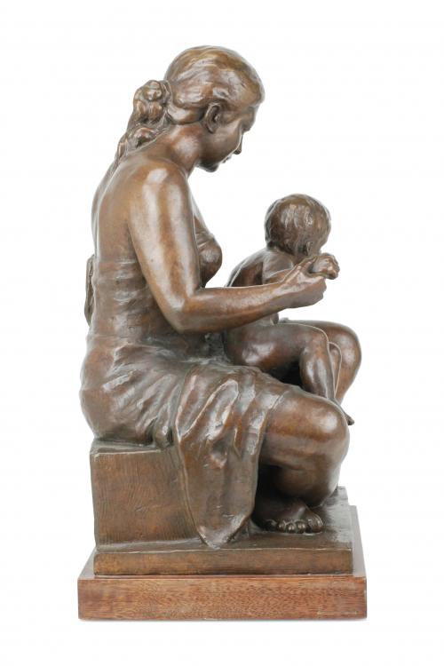 JOAN SEGURANYES (1932), Maternidad., Bronce.