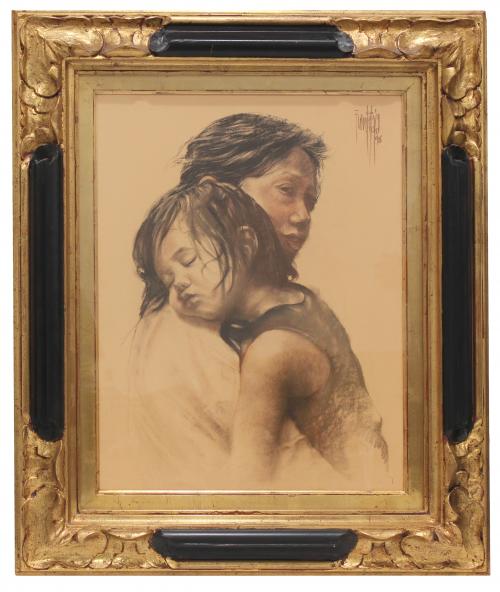 JOSÉ LUIS FUENTETAJA (1951) "Madre e hija".