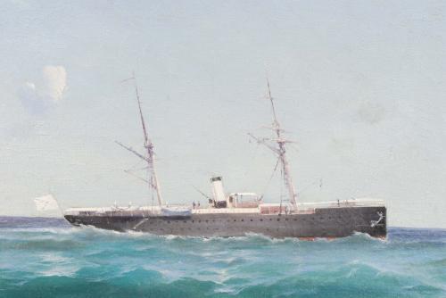 MIKHAIL ALISOV (1859-1933), Barco., Óleo sobre lienzo.