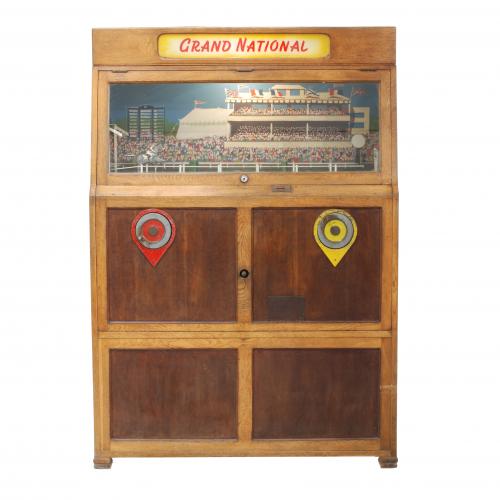 "GRAND NATIONAL" MÁQUINA DE JUEGO ARCADE INGLESA, CIRCA 1930-1940