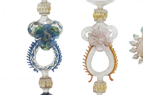 MURANO. CUATRO COPAS VENECIANAS, PRIMERA MITAD SIGLO XX