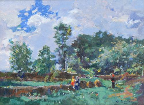 DOMÈNEC CARLES ROSICH (1888-1962). "Paisaje de Olot".