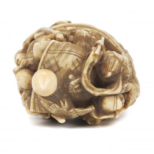 ESCUELA JAPONESA. PERÍODO MEIJI, FINALES SIGLO XIX. Netsuke.