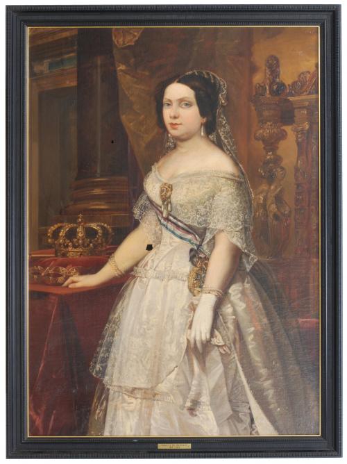 ATRIBUIDO A FEDERICO DE MADRAZO (1815-1894). "Isabel II". 