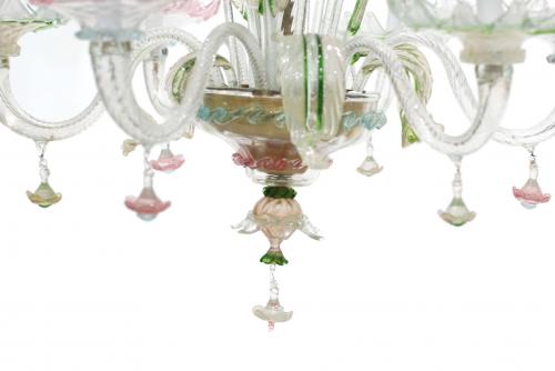  MURANO GLASS CHANDELIER, MID 20TH CENTURY.