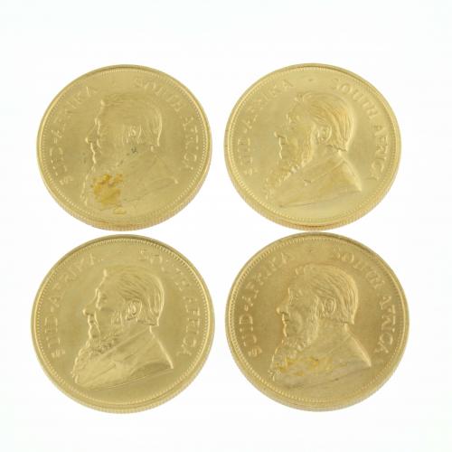 FOUR SOUTH AFRICAN GOLD COINS 