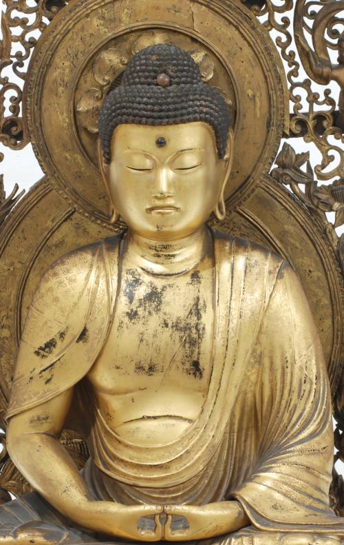 GRAND AND IMPORTANT JAPANESE BUDDHA, END OF 19TH CENTURY, B