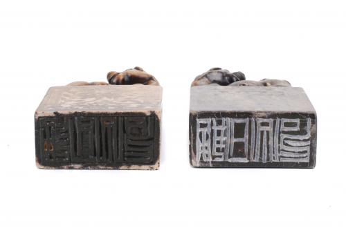 PAIR OF CHINESE SEALS, 20TH CENTURY