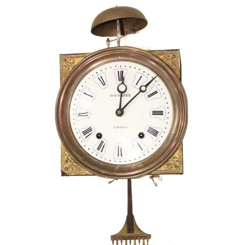 MOREZ WALL CLOCK, LATE 19TH CENTURY-EARLY 20TH CENTURY. 