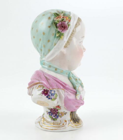 MEISSEN. "BUSTO DE LA PRINCESA MARIE ZEPHIRINE DE BORBÓN",