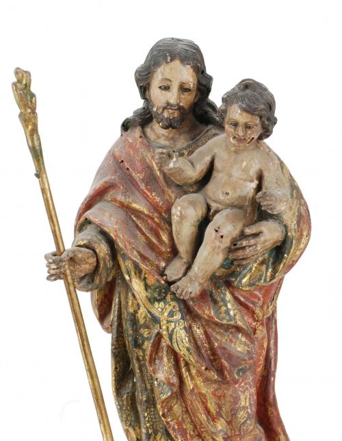 18TH CENTURY SPANISH SCHOOL "SAINT JOSEPH AND THE CHILD JES