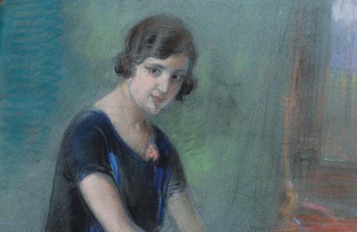 JULIO BORRELL (1877-1957). "RETRATO JOVEN".