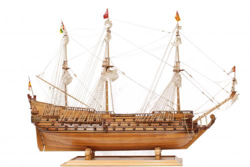 SCALE MODEL OF THE SAN FELIPE SPANISH ARMY SHIP, 20TH CENTU