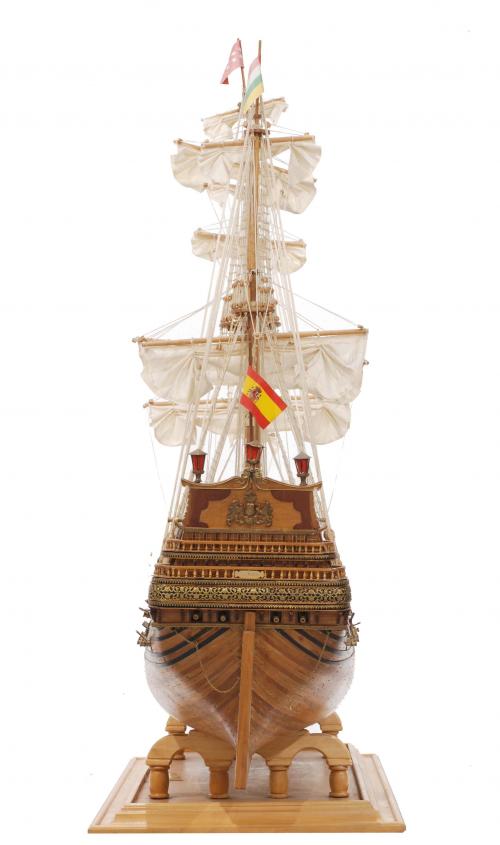 SCALE MODEL OF THE SAN FELIPE SPANISH ARMY SHIP, 20TH CENTU