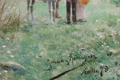 MANUEL GARCÍA Y RODRÍGUEZ (1863-1925). "PAISAJE", SEVILLA 1