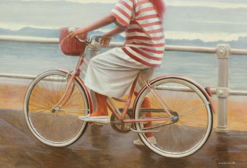 CARLOS COBIAN GIL-DELGADO (1952). "PASEO EN BICI", 1988.