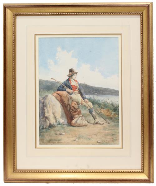 799-JOSE MORAGAS POMAR (XIX). "CAMPESINO NAPOLITANO", 1891.