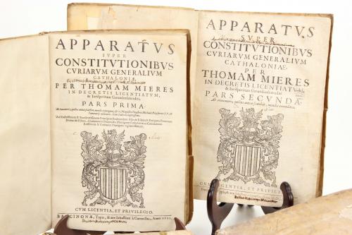 THOMAS MIERES. CONSTITUTIONS OF CATALAN LAW 1620 and 1621.