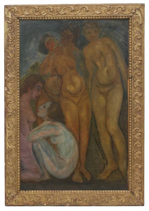 ESCUELA FRANCESA, SIGLO XX. "DESNUDOS FEMENINOS".