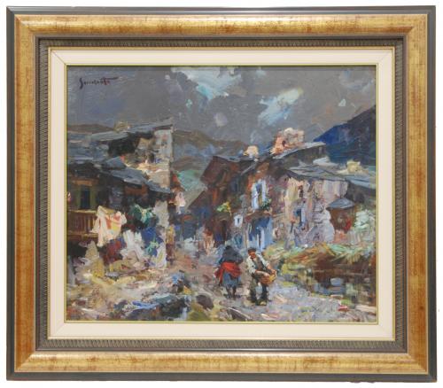 JOSEP SERRASANTA (1916-1998). "PUEBLO".