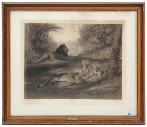 4 ETCHINGS FOLLOWING WORKS BY ROSA BONHEUR (1822-1899).