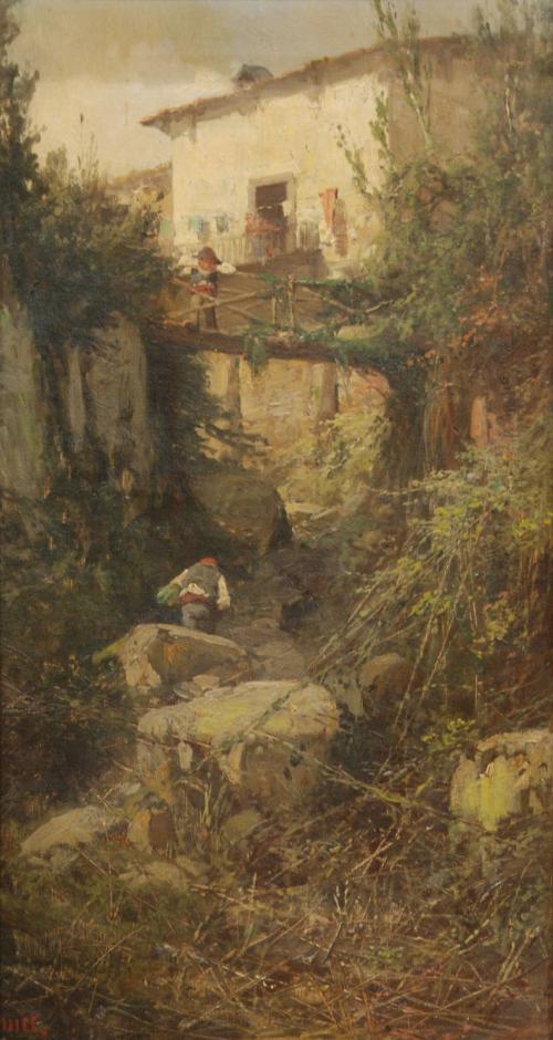 825-JOSEP ARMET I PORTANELL (1843-1911). "PAISAJE".