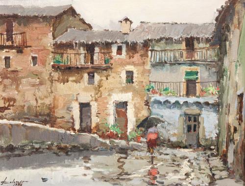 JOSEP COLOMER (1935-2002). "VILLAGE", 1976.