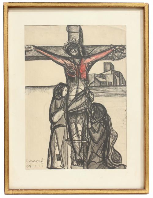 JOSEP GUINOVART (1927-2007). "CRUCIFIXION". 1953.