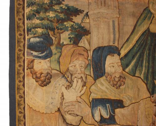 FRAGMENT OF BELGIAN TAPESTRY, C17th-C18th. 