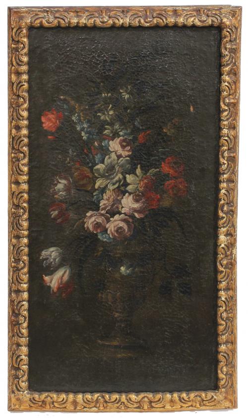 SPANISH SCHOOL C18th-C19th. "STILL LIFE OF FLOWERS".