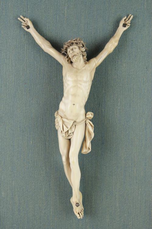 EUROPEAN SCHOOL, C19th. "CHRIST CRUCIFIED  WITH THREE NAILS