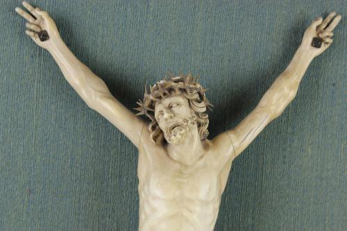 EUROPEAN SCHOOL, C19th. "CHRIST CRUCIFIED  WITH THREE NAILS