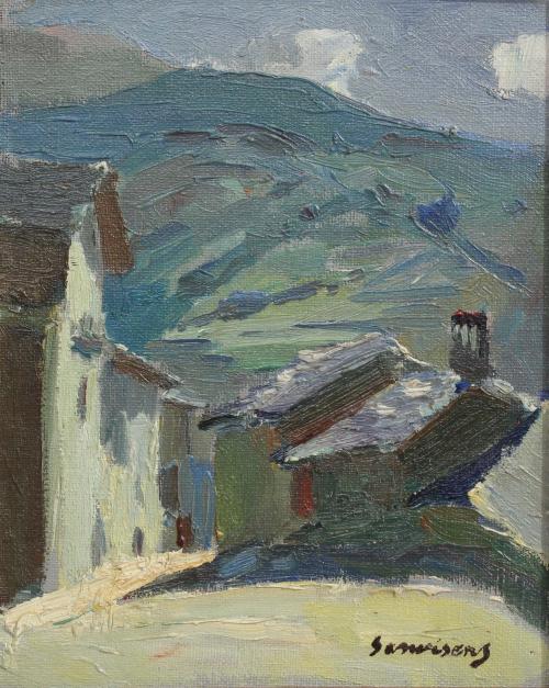 RAMÓN SANVICENS MARFULL (1917-1987). "VILLAGE".