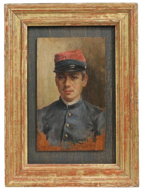 JOSEP CUSACHS I CUSACHS (1851-1908). "BUST OF SOLDIER".