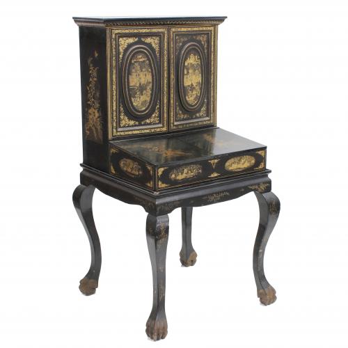 ENGLISH WRITING DESK CUM DRESSING TABLE, SECOND HALF C19th.