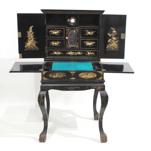 ENGLISH WRITING DESK CUM DRESSING TABLE, SECOND HALF C19th.