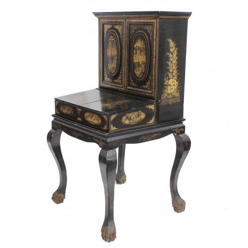 ENGLISH WRITING DESK CUM DRESSING TABLE, SECOND HALF C19th.