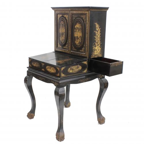 ENGLISH WRITING DESK CUM DRESSING TABLE, SECOND HALF C19th.