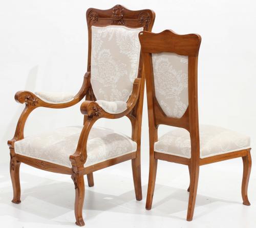 SUITE OF MODERNISTA CHAIRS, EARLY C20th.