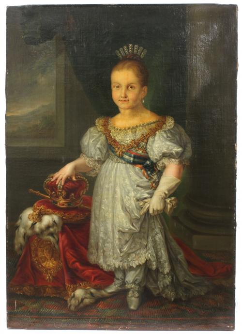 VICENTE LÓPEZ PORTAÑA (1772-1850). "ISABEL II, CHILD".