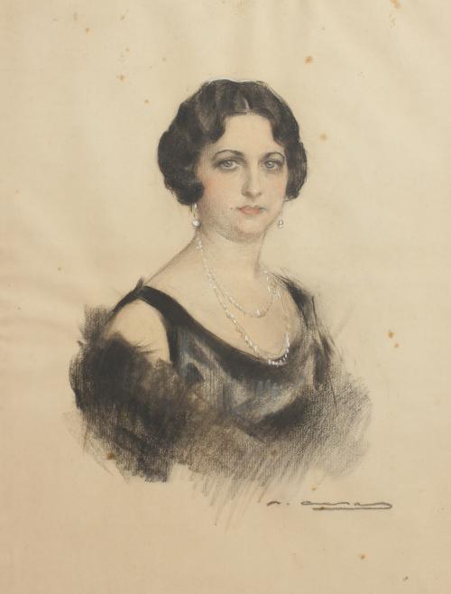 RAMÓN CASAS Y CARBO (1866-1932). "PORTRAIT OF A LADY". 