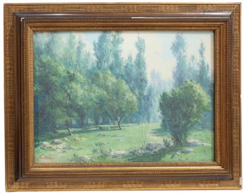 JOSEP VENTOSA DOMENECH (1897-1982). "WOODED LANDSCAPE"