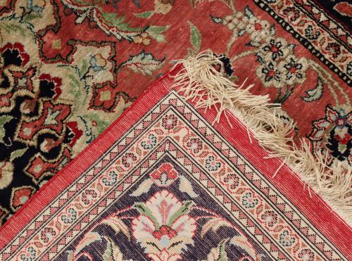 TWO SMALL CARPETS, END C19th AND EARLY C20th. 